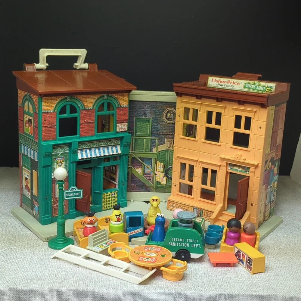 #14)1974 Fisher Price Play Family Sesame Street Little People #938 Hooper's Apt.